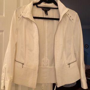 White House Black Market -White Moto Jacket/Blazer
